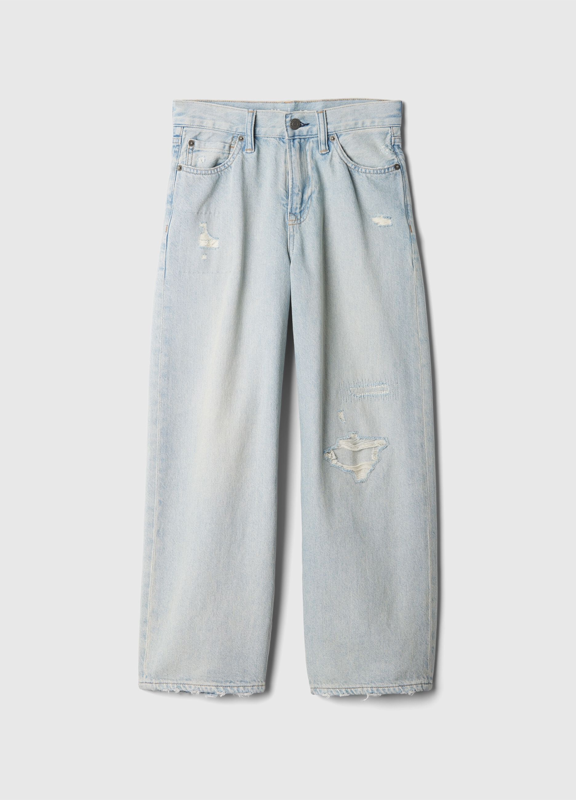 Baggy fit distressed jeans