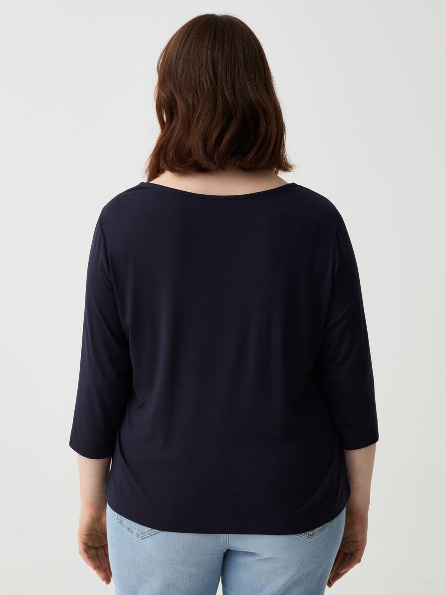 Curvy T-shirt with three-quarter sleeves_2