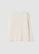 White organic cotton T-shirt with varsity-style print_2