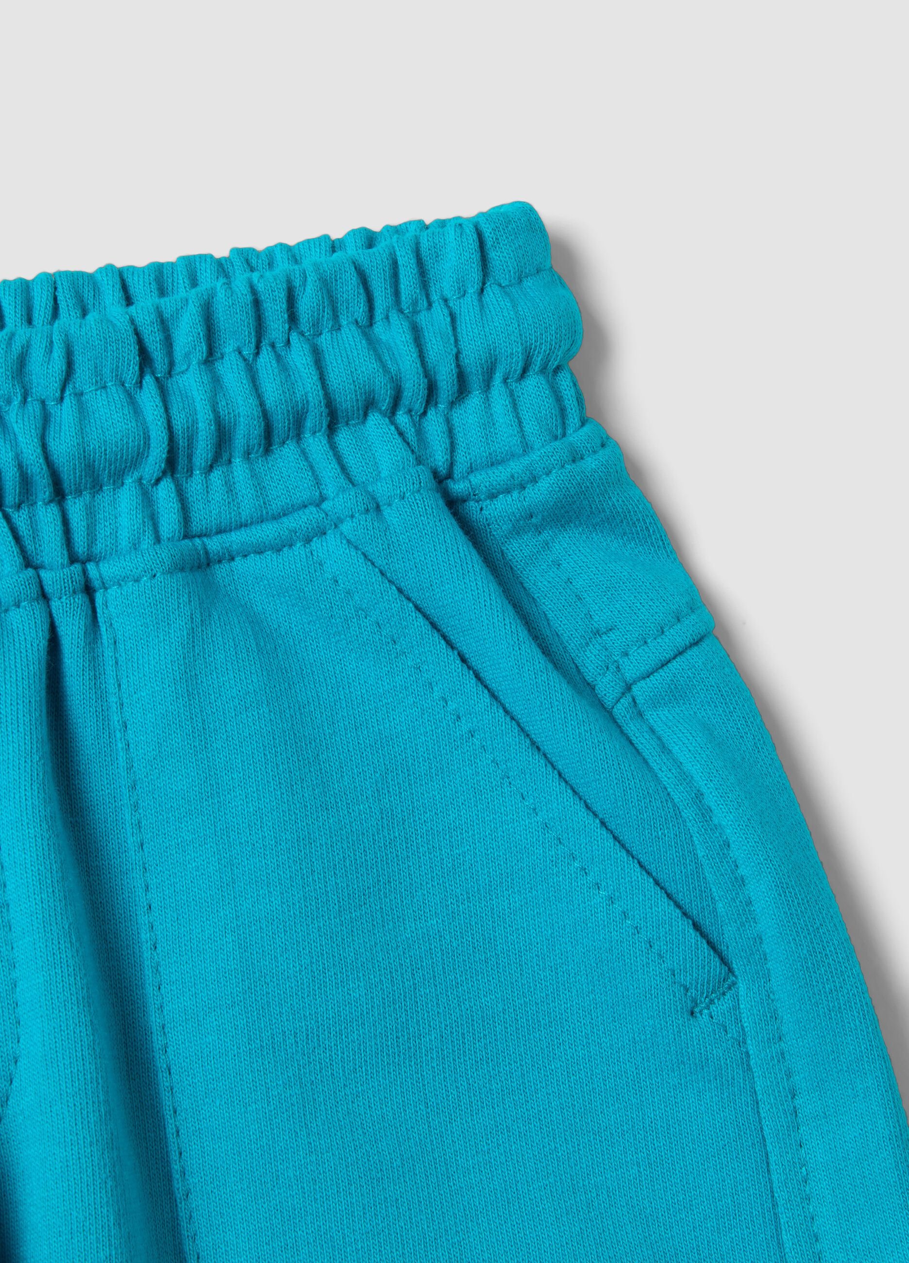 Light blue shorts in pure organic cotton