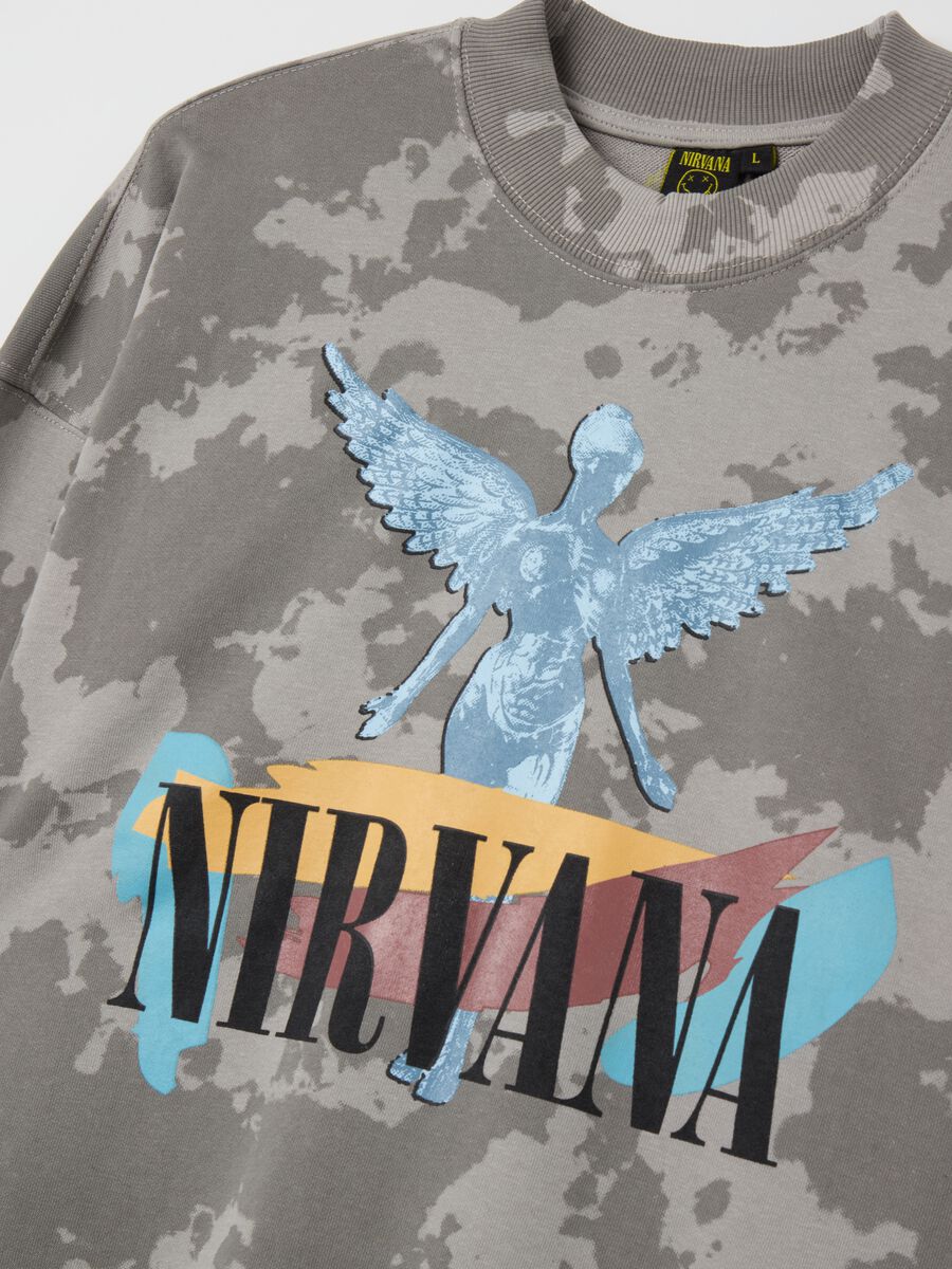 Camouflage sweatshirt with Nirvana print_5