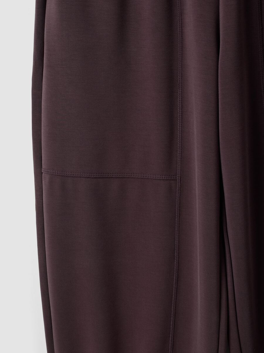 Pantaloni sportivi viola in viscosa elasticizzato_8