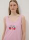 Pink pure cotton nightgown regular fit with strawberries_3
