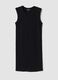 Black stretch cotton mini dress_0