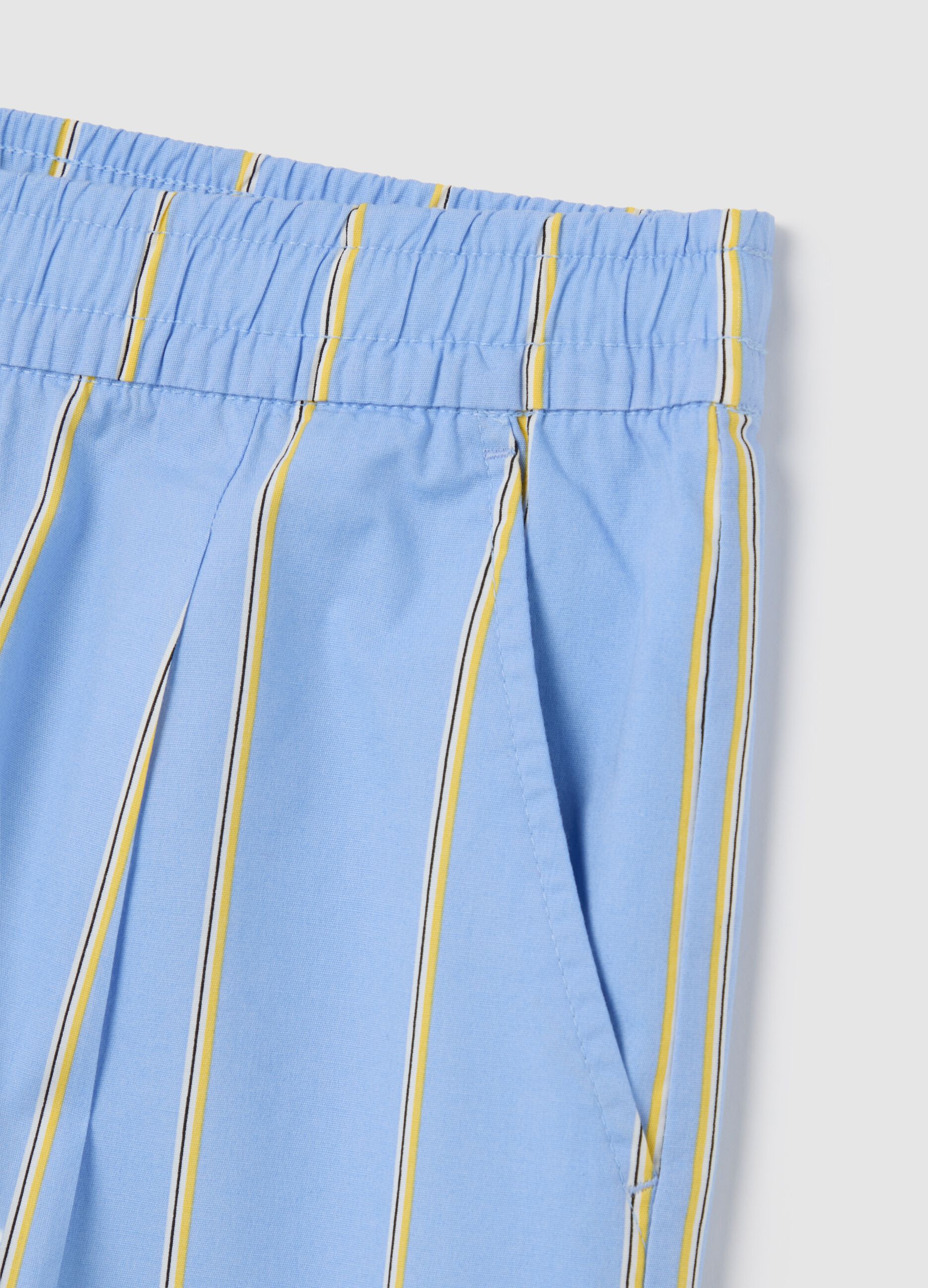 Shorts da donna in cotone elasticizzato multicolor