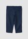 Children's regular fit blue linen-cotton blend chino trousers_1
