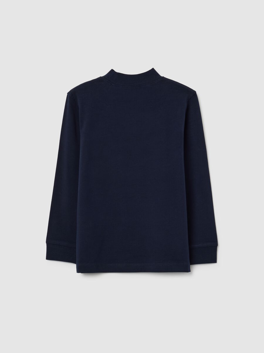 Blue stretch cotton children's top regular fit_1