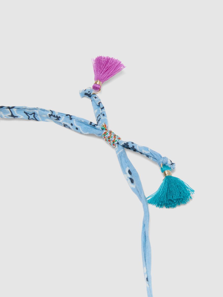 Collana bandana multicolor con charms_1