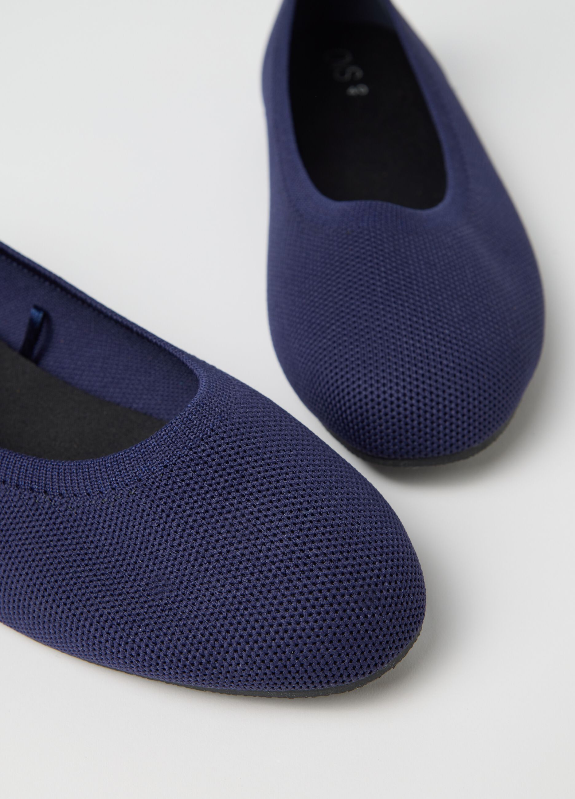 Blue ballerina shoes in mixed materials by Ovs