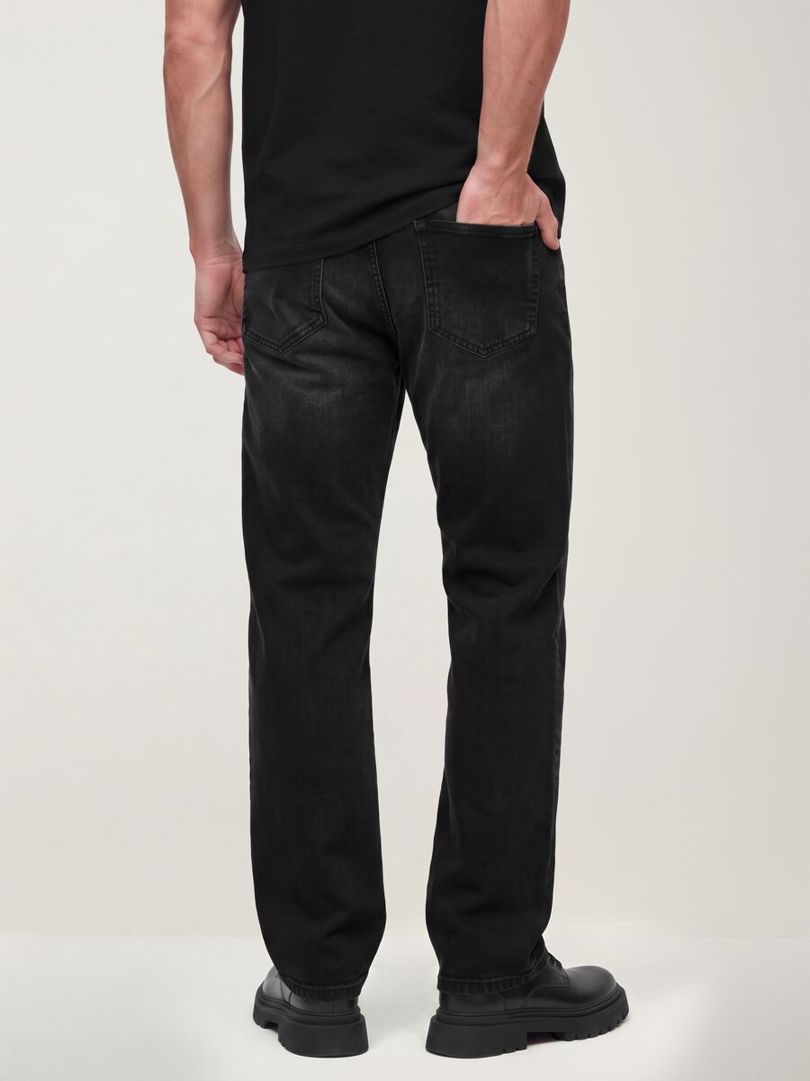 Black stretch cotton comfort-fit jeans_2