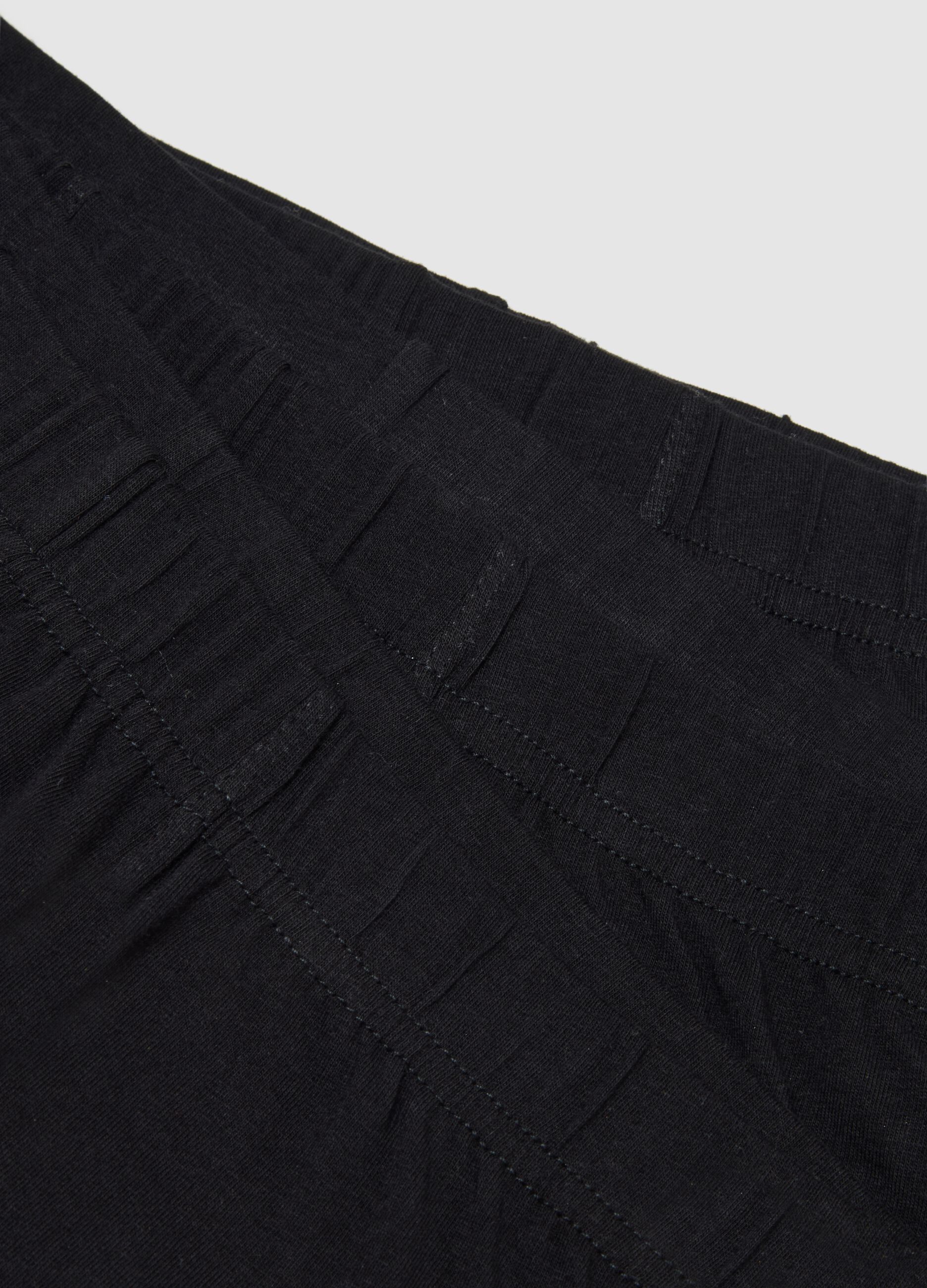 Regular fit black stretchy cotton boxers