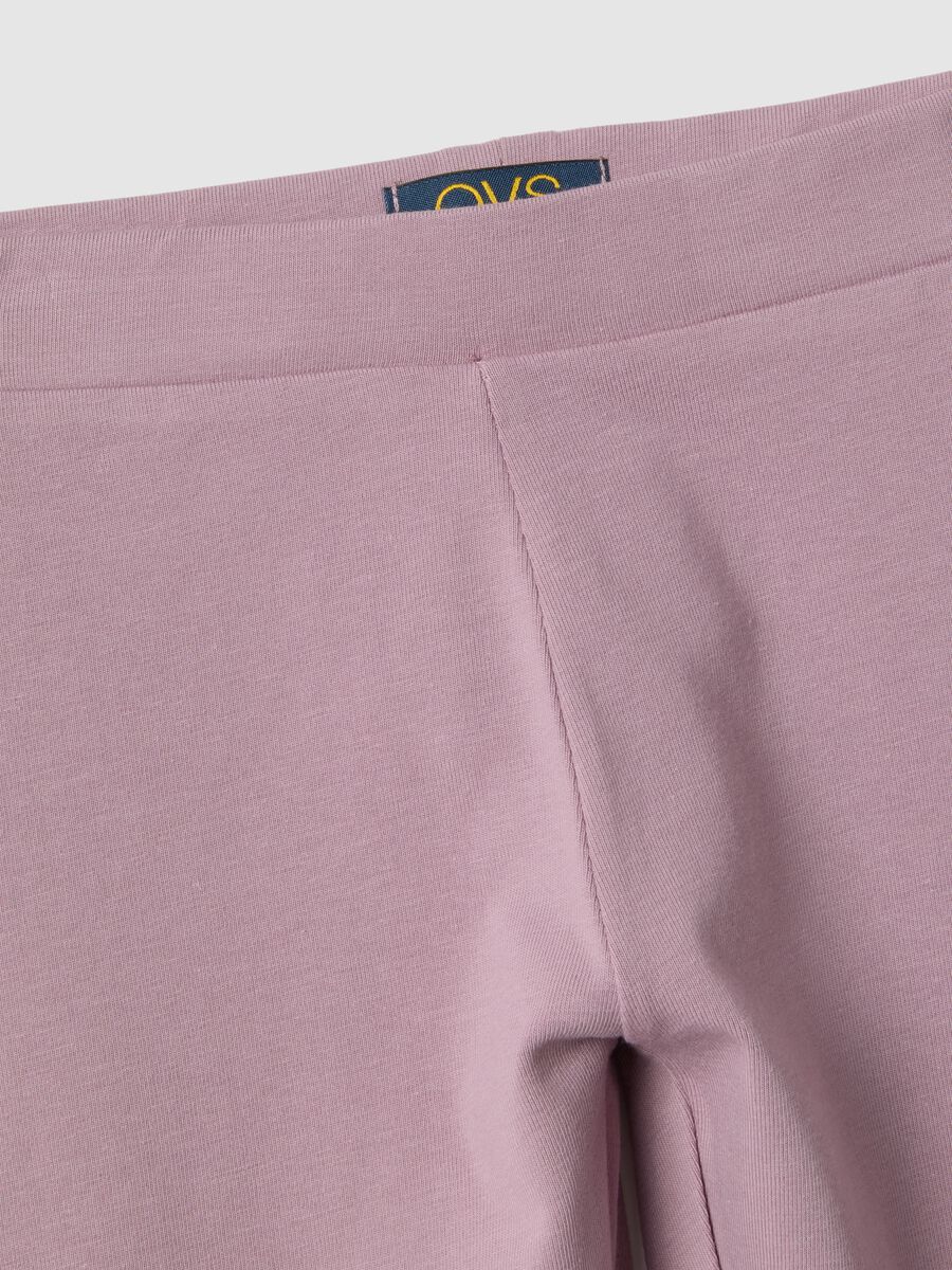 Girls' Stretch Cotton Pink Skinny Fit Leggings_2