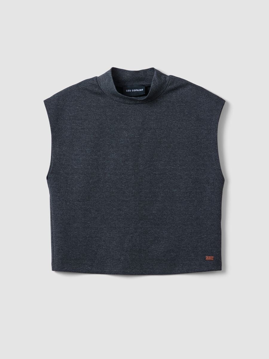 Grey stretch viscose regular-fit T-shirt_4