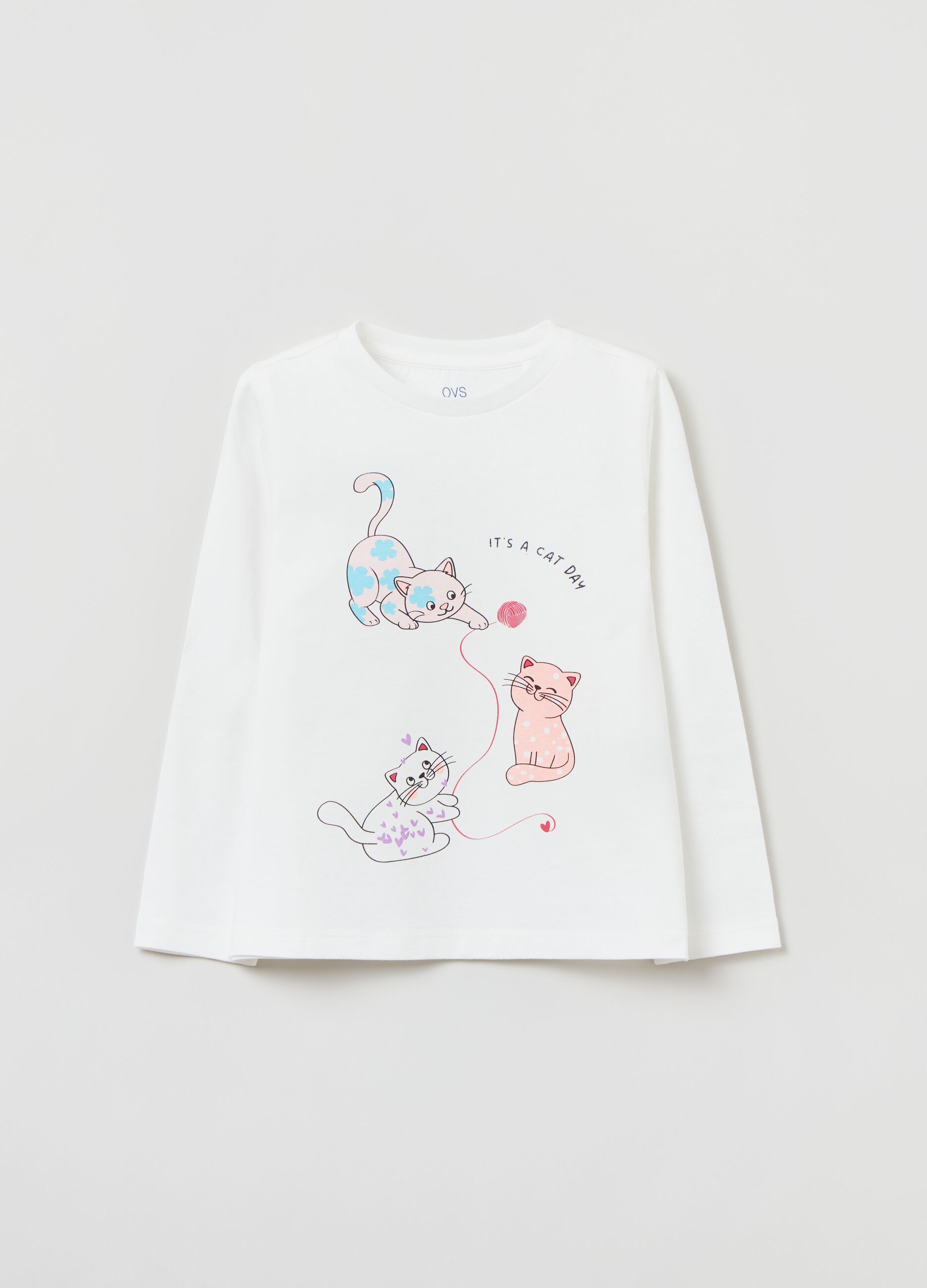 T-shirt a maniche lunghe con stampa_0