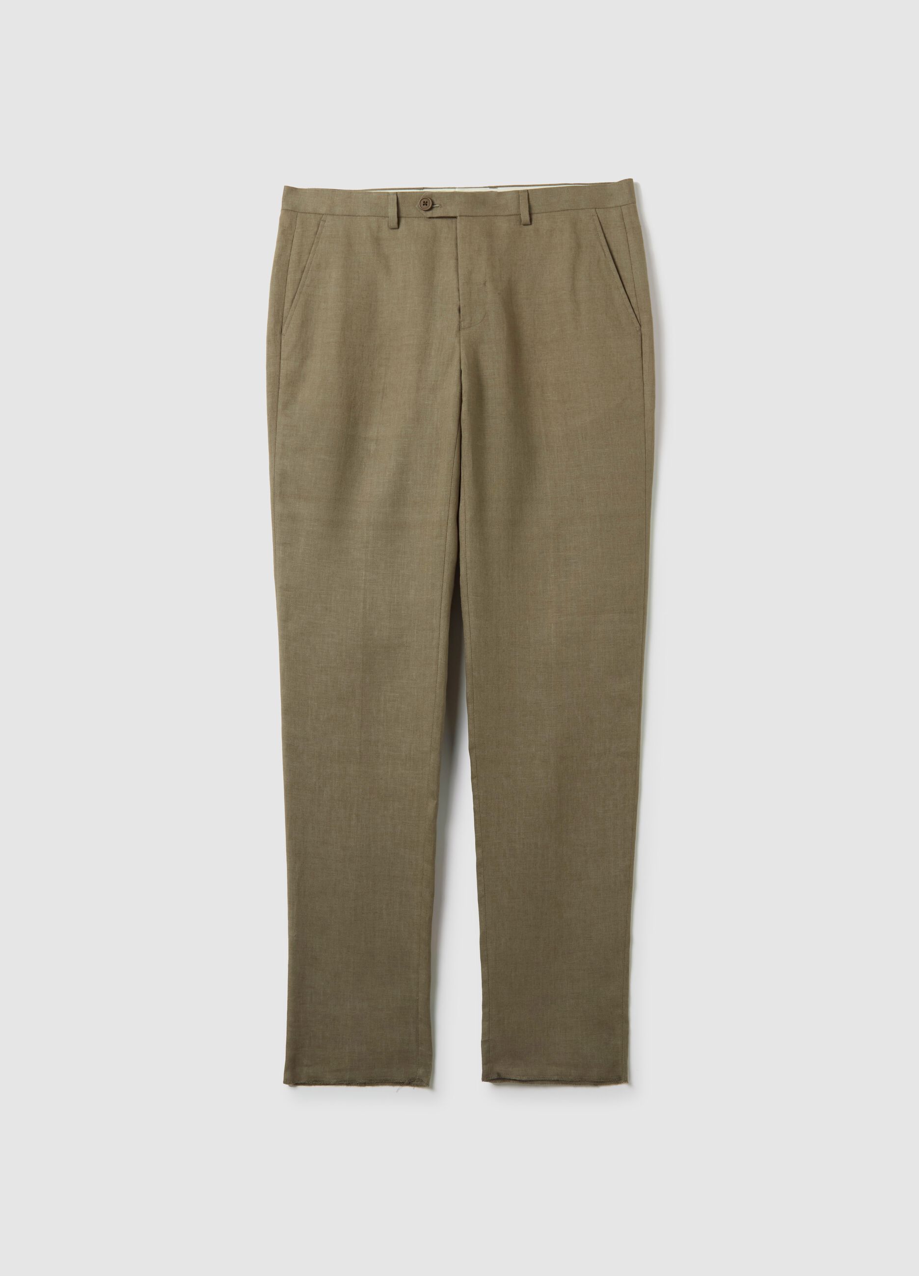 Pantaloni regular fit in lino Contemporary