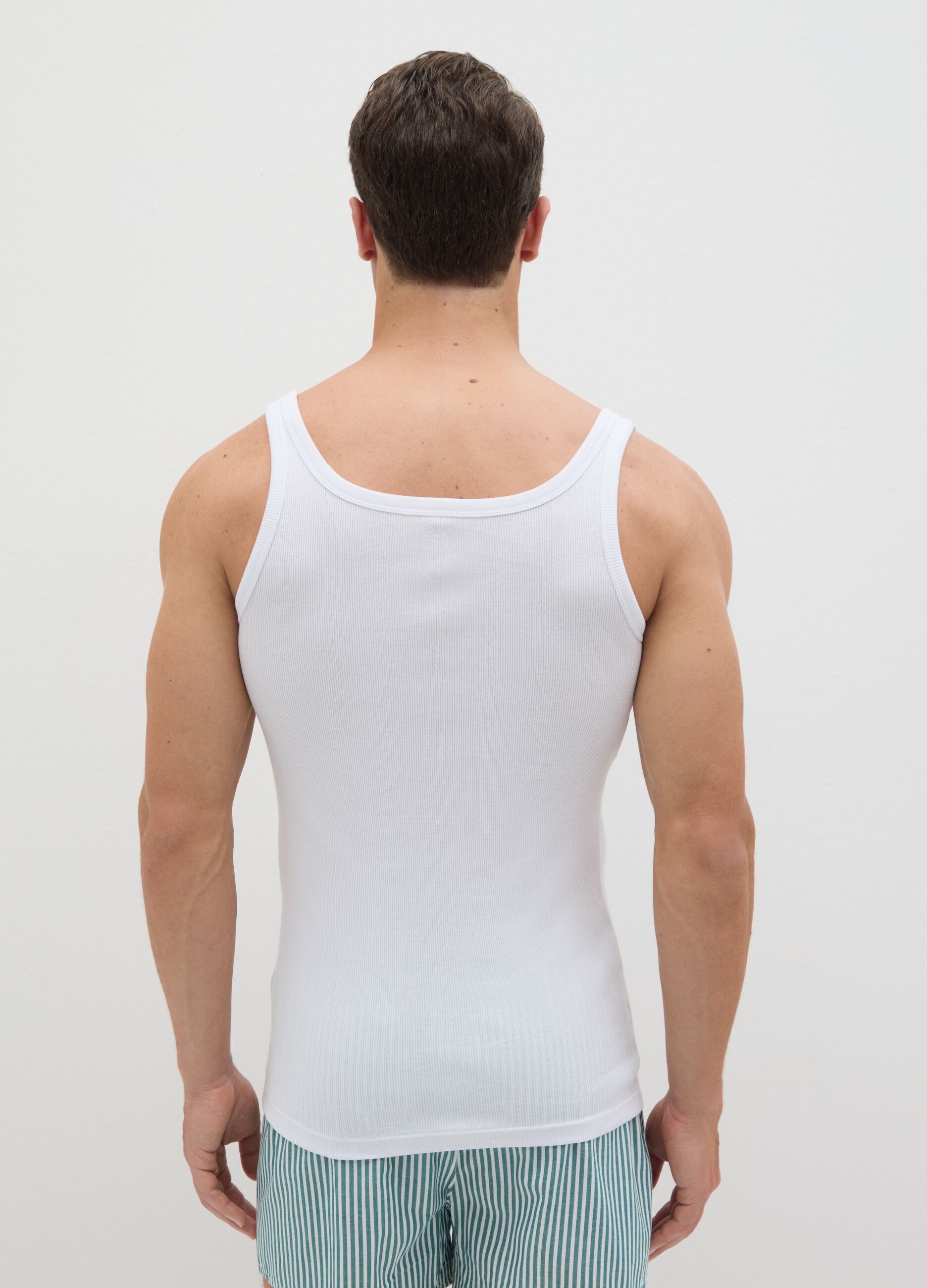 White cotton tank top