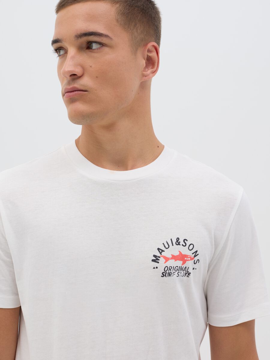 Maui & Sons white short-sleeved T-shirt_3