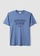 Blue pure cotton Peanuts print T-shirt, relaxed fit_4