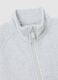 Grey children's sweatshirt with high neck and full zip, oversized fit_2