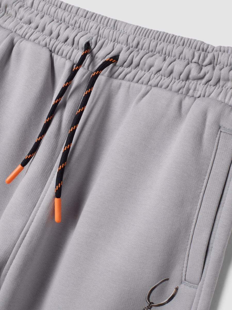Pantaloni jogger grigi in misto cotone comfort fit_3