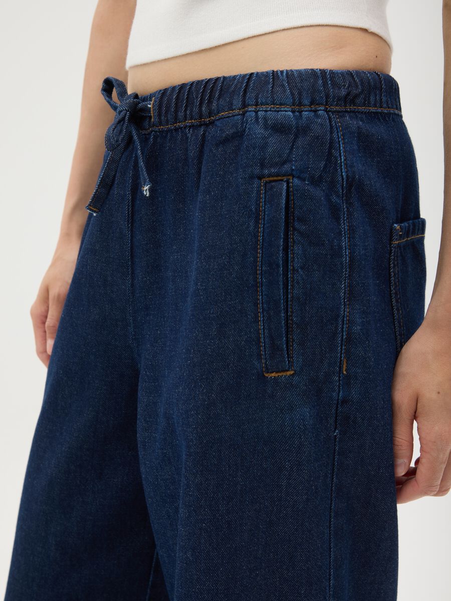 Women's Regular Fit Pure Cotton Denim Trousers_2