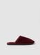 Red lined slippers for home wear_0