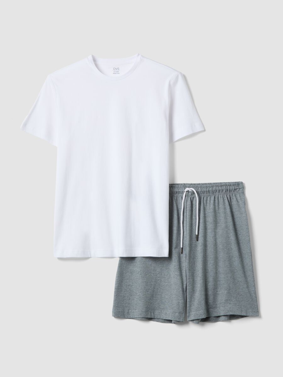 Short Pyjamas in Multicolour Organic Cotton with Regular Fit_4