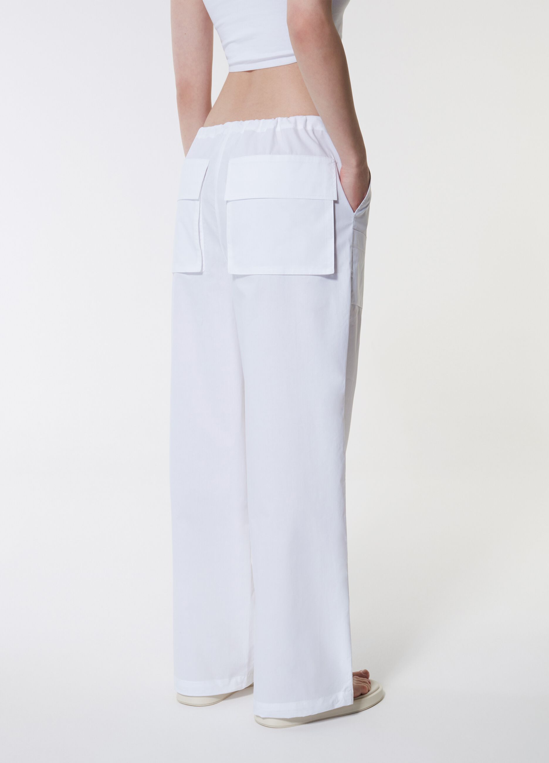 Wide Multi Pocket Pants White_2