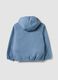 Light blue oversized hooded zip-up jacket for boys_1