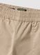 Girls' regular fit beige cotton culotte trousers_2
