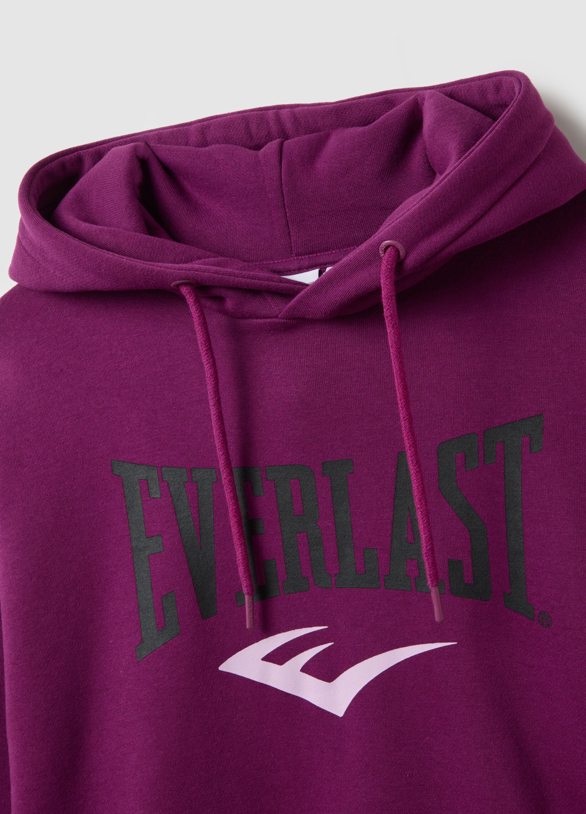 Purple regular fit cotton blend sweatshirt