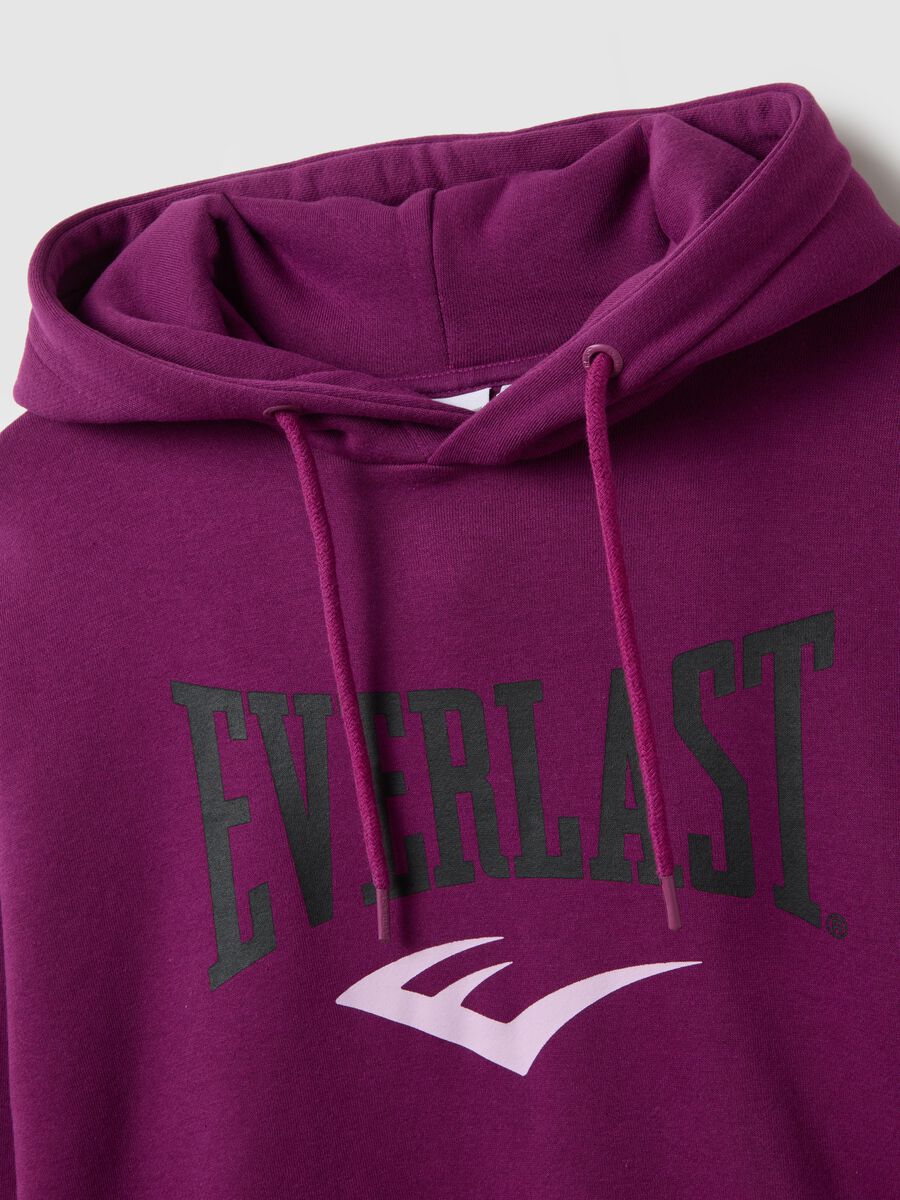 Purple regular fit cotton blend sweatshirt_1