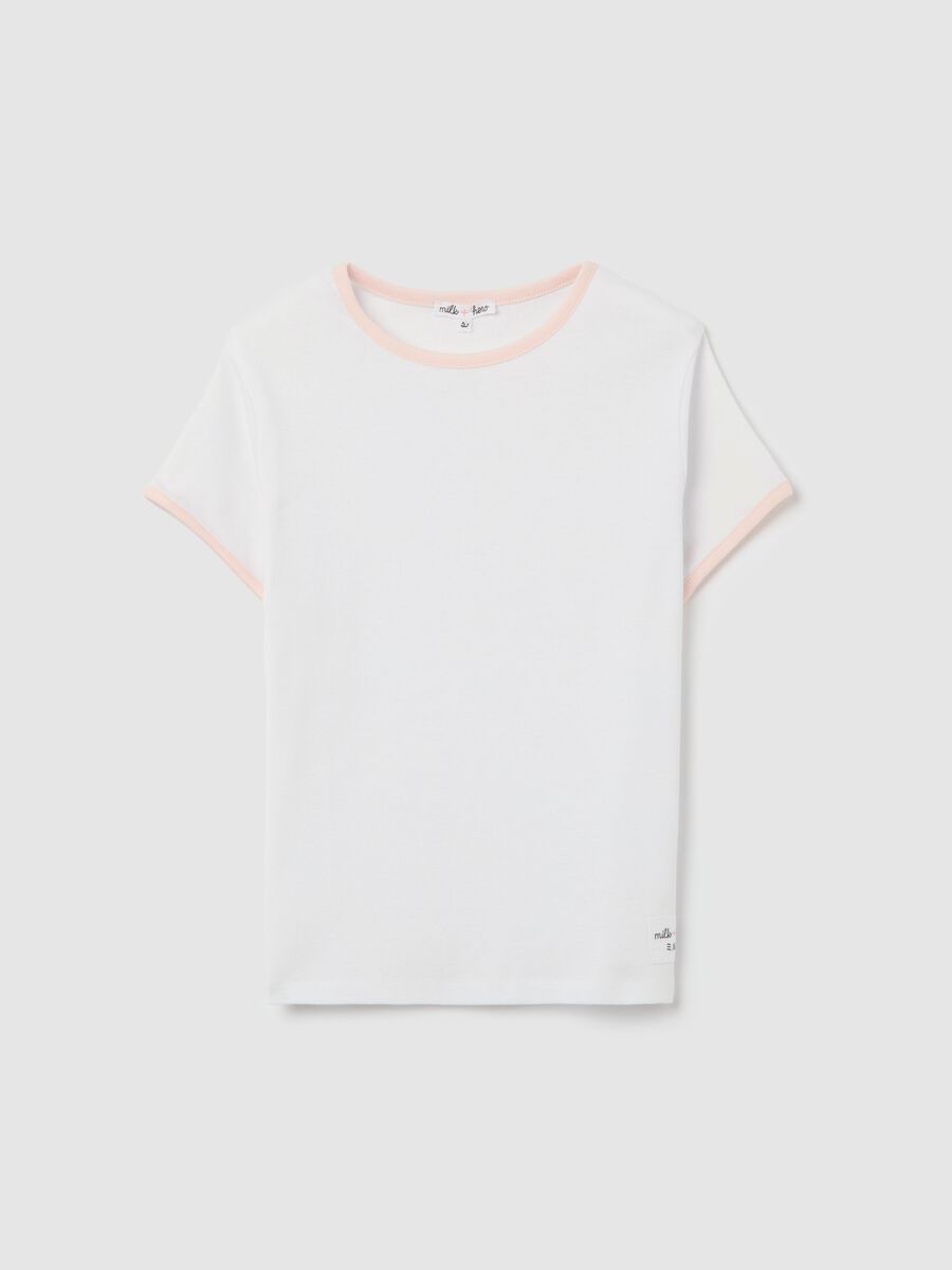 White slim-fit T-shirt in cotton_4