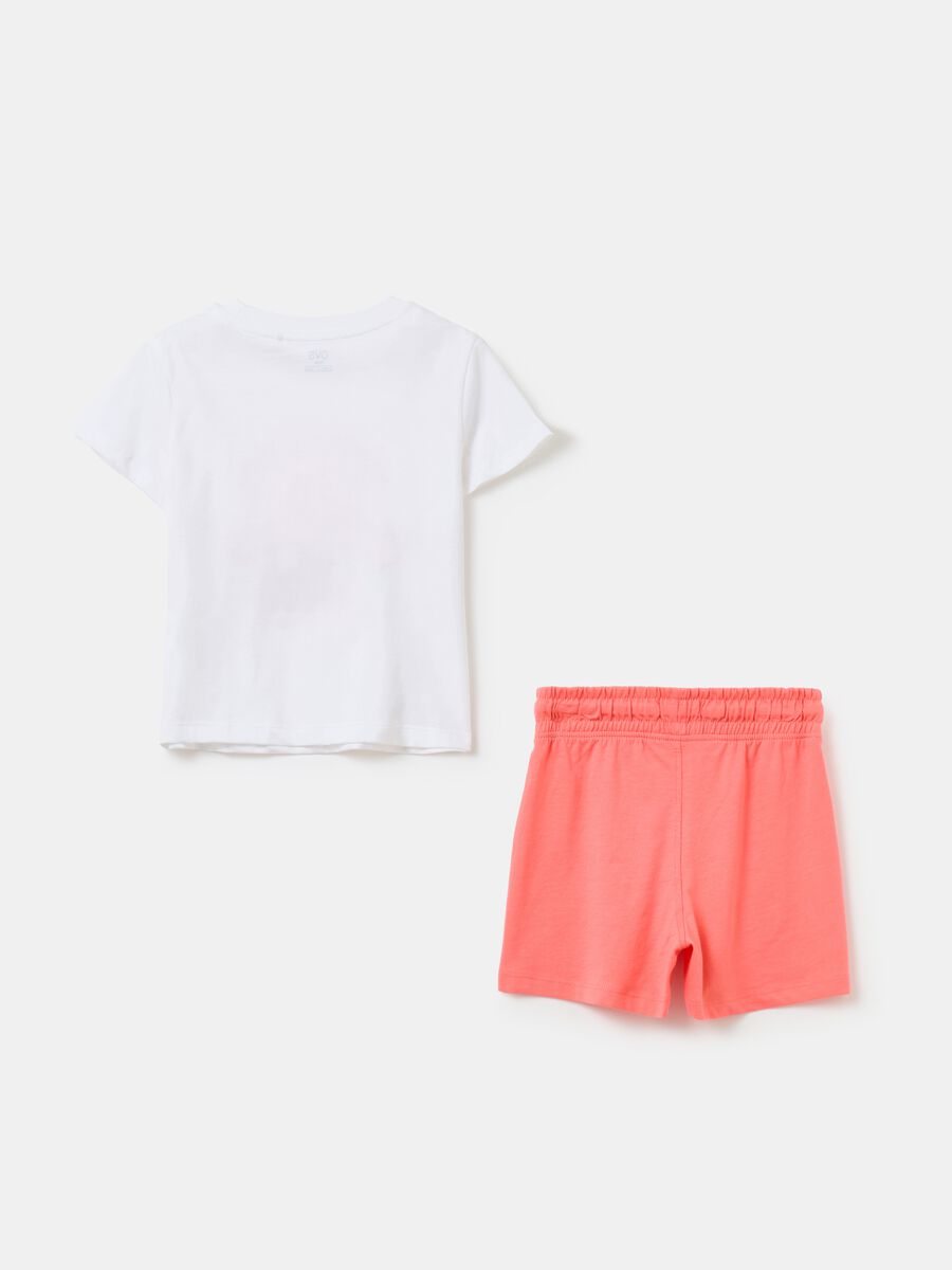 Set t-shirt con stampa e shorts_1