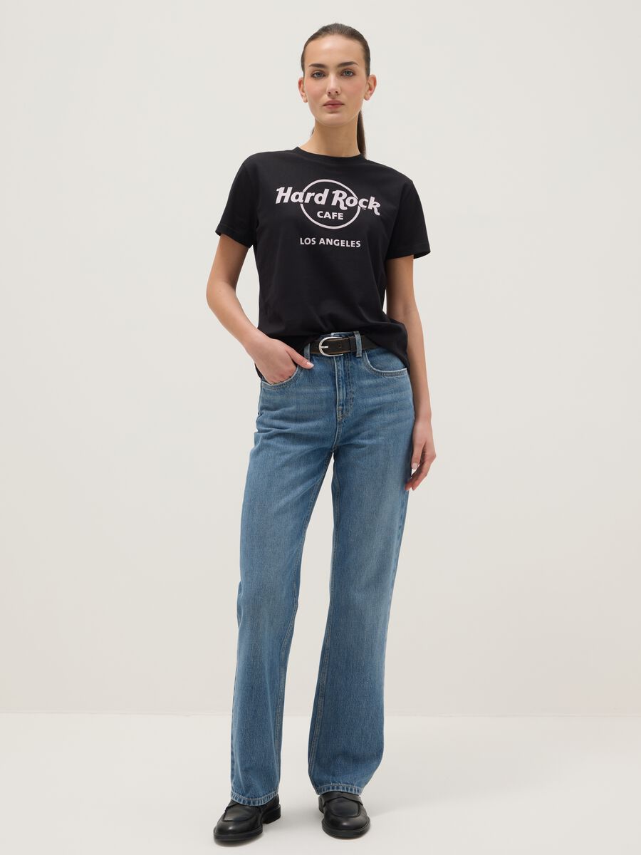Black pure cotton regular fit T-shirt with Hard Rock Cafe print_1