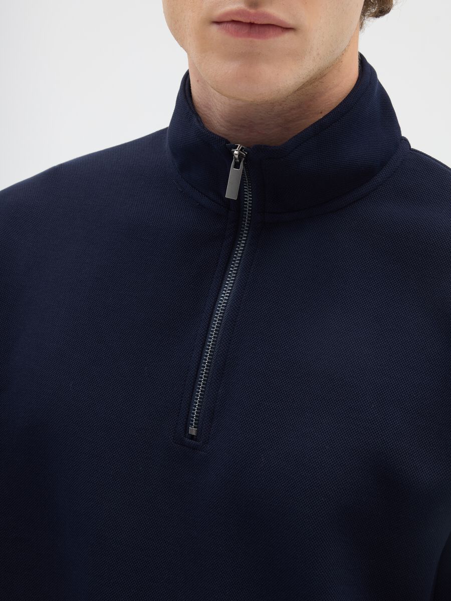 Blue Half-Zip Sweatshirt_3