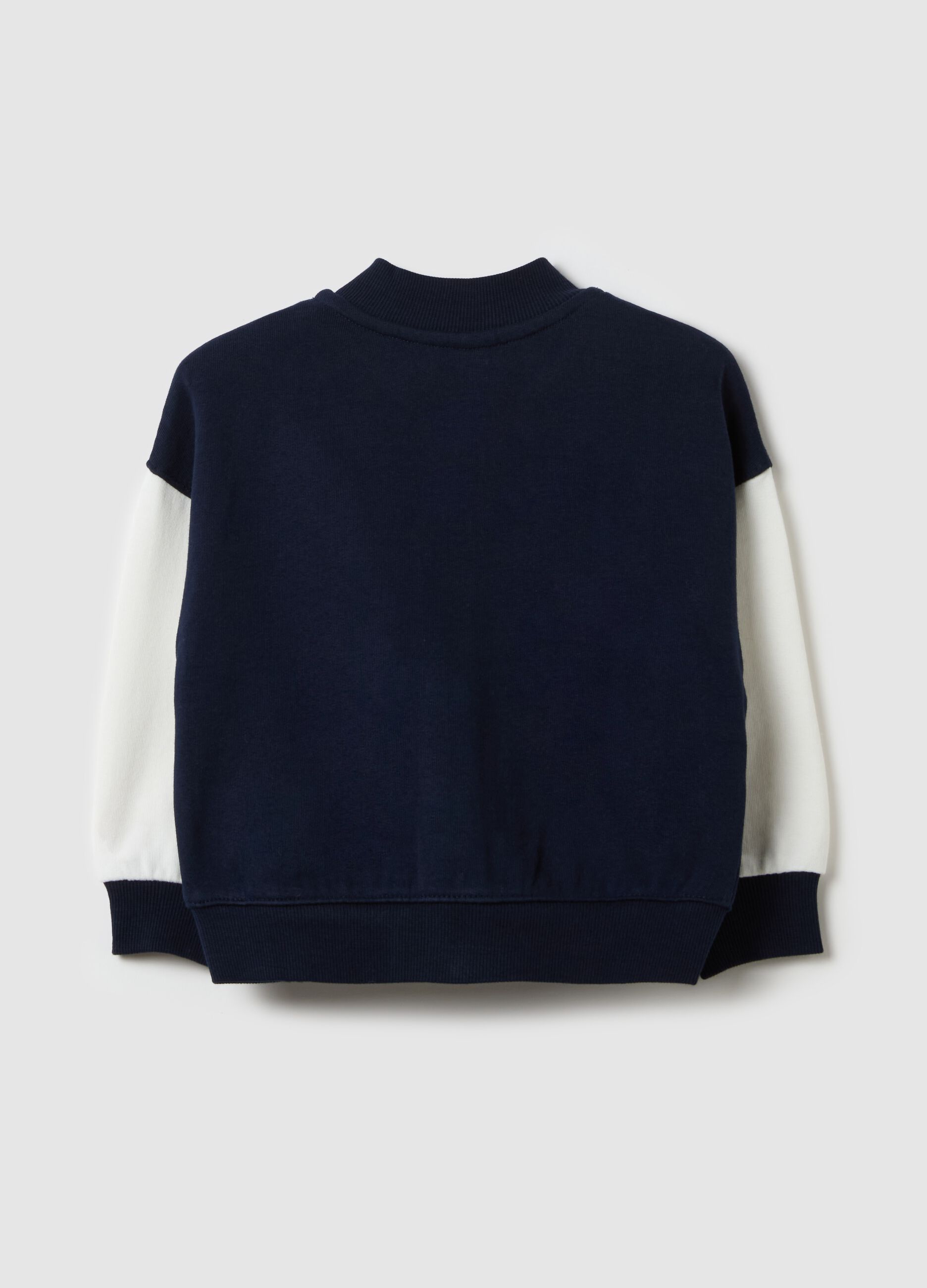 Varsity sweatshirt with bouclé patch