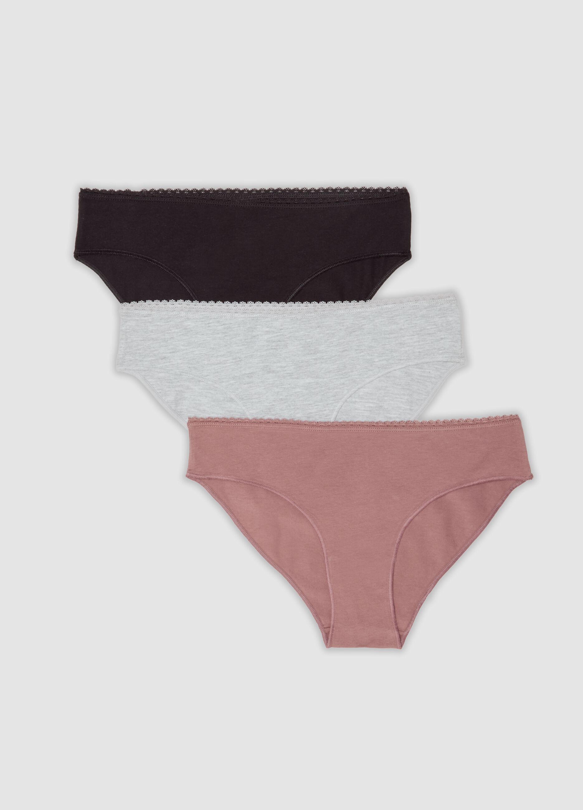 Three-pack of multicolour organic stretch cotton jersey briefs