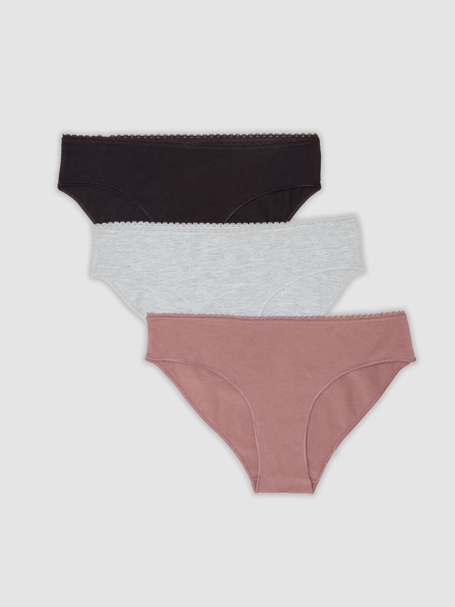 Tripack di slip multicolor in cotone jersey organico elasticizzato_0