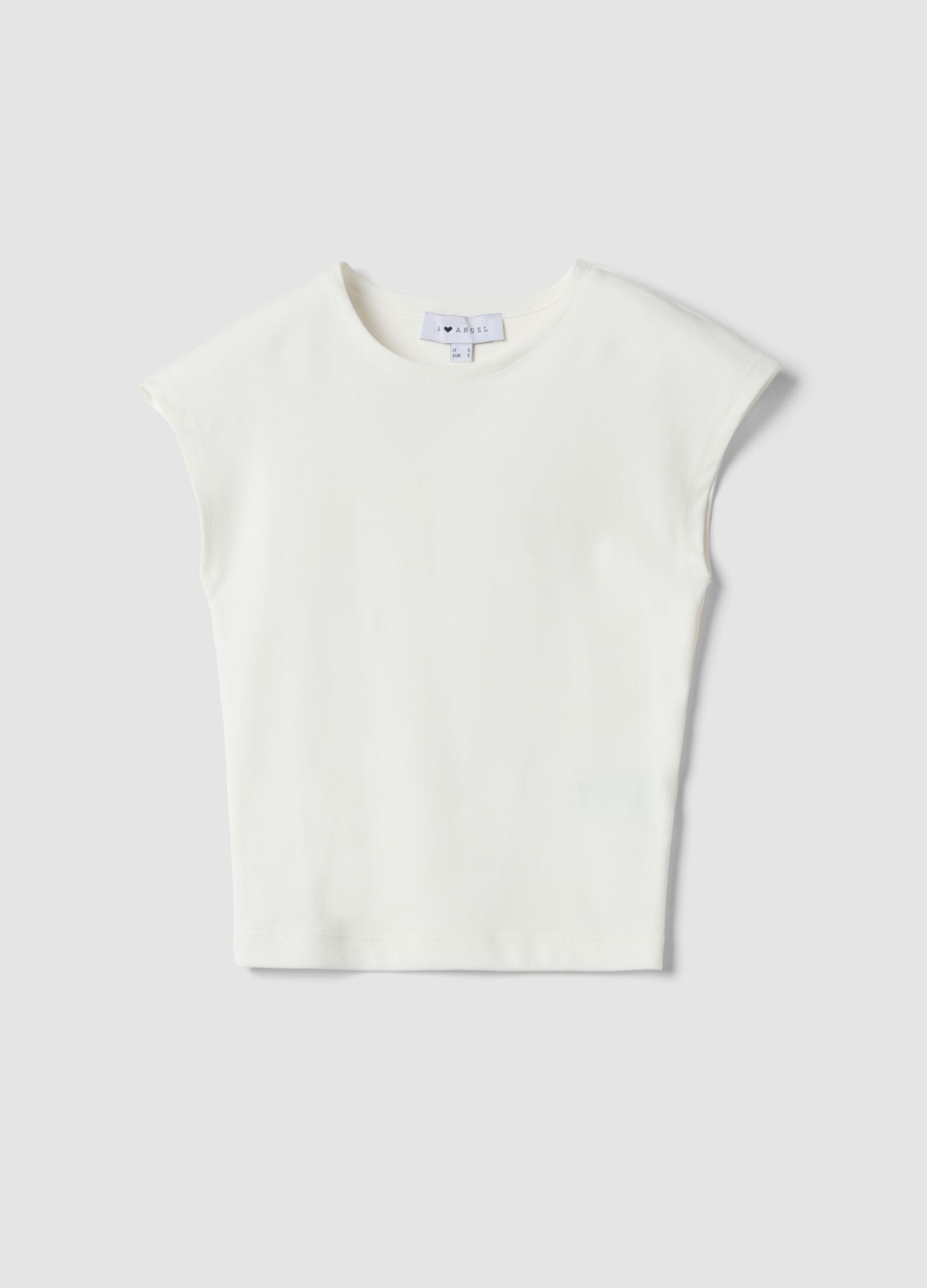 White fitted cotton stretch vest