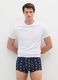 Boxer in cotone elasticizzato blu regular fit con stampa_0