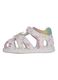 Multicoloured sandals with floral details for girls_0