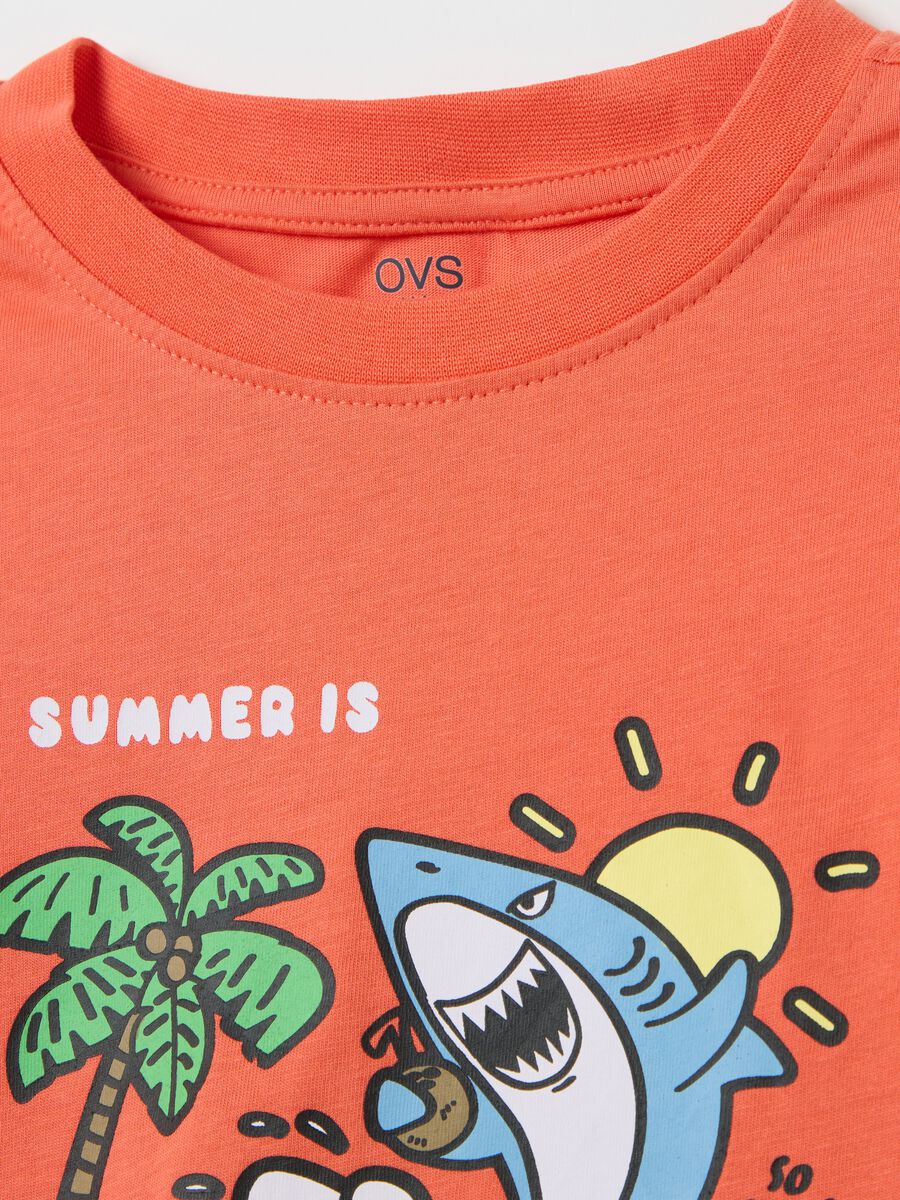 Cotton T-shirt with print_3