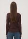Brown pure cotton crew-neck T-shirt_3