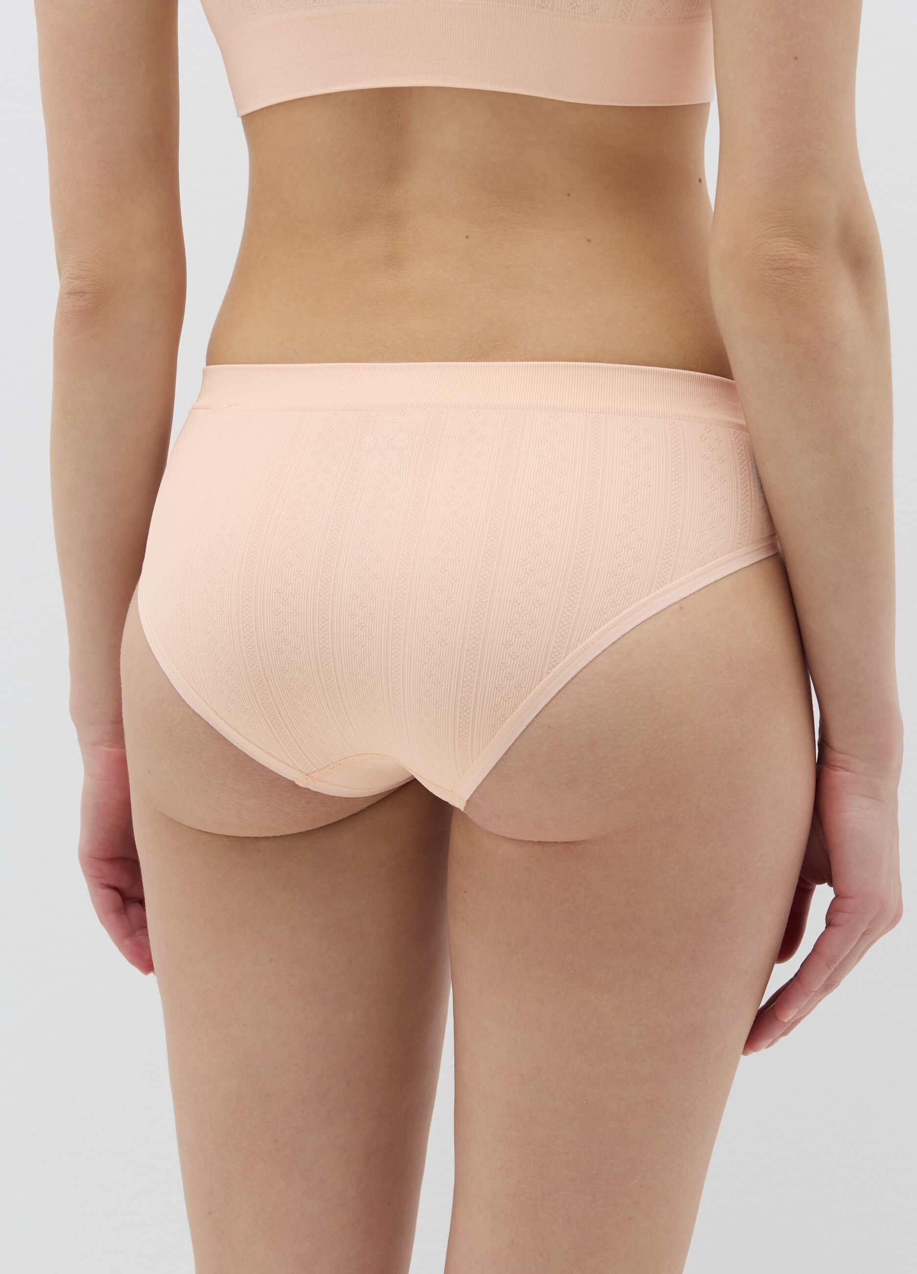 Pointelle briefs in microfibre