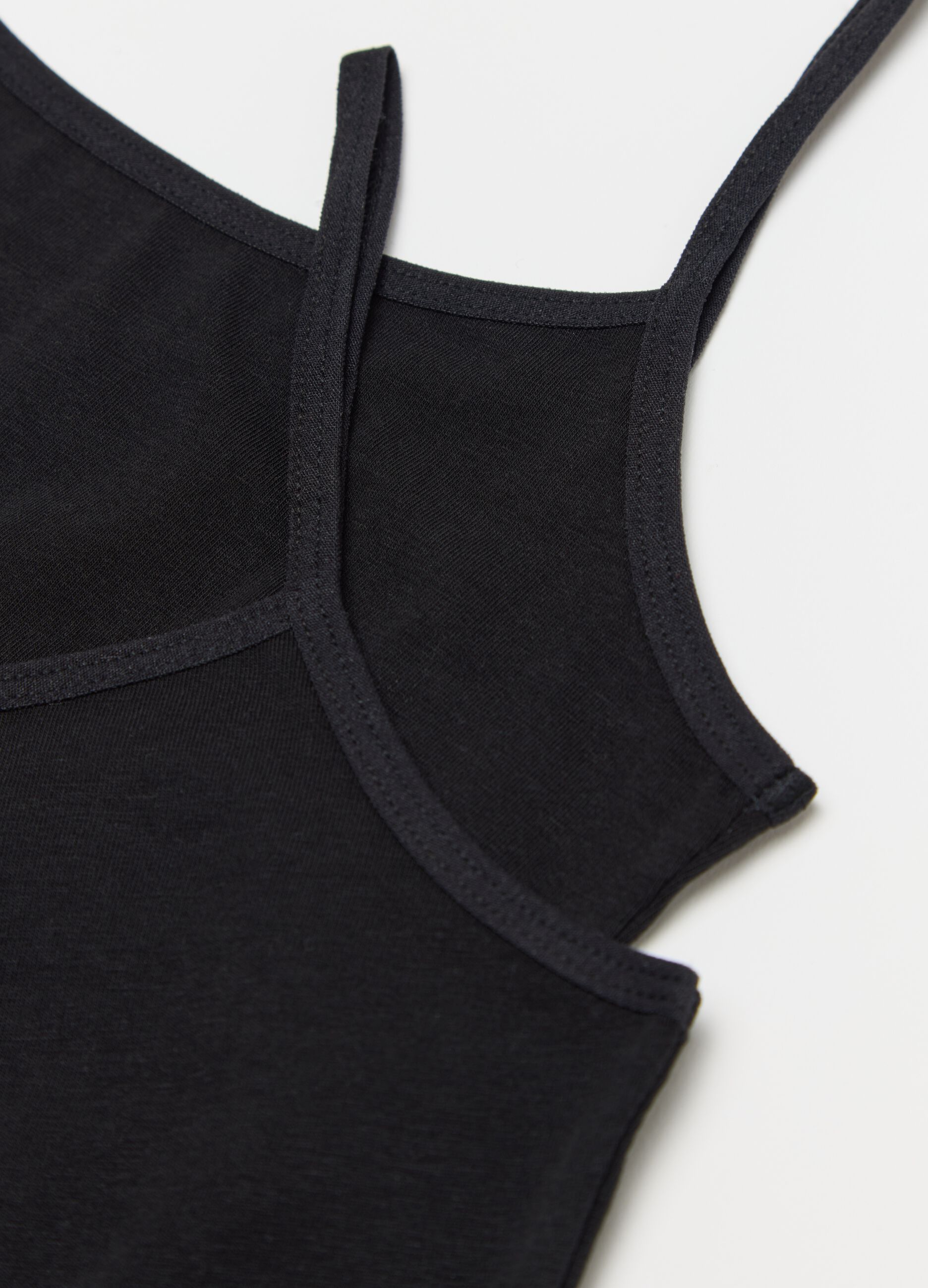 Two-pack under tops in stretch cotton