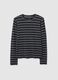 Grey striped long-sleeved stretch t-shirt_4