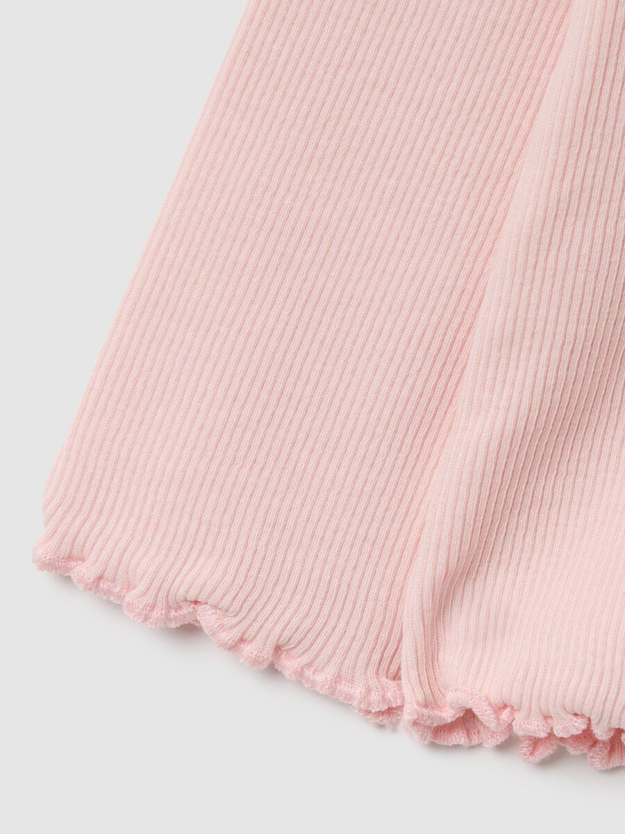 Baby girl stretchy cotton top in pink regular fit_3