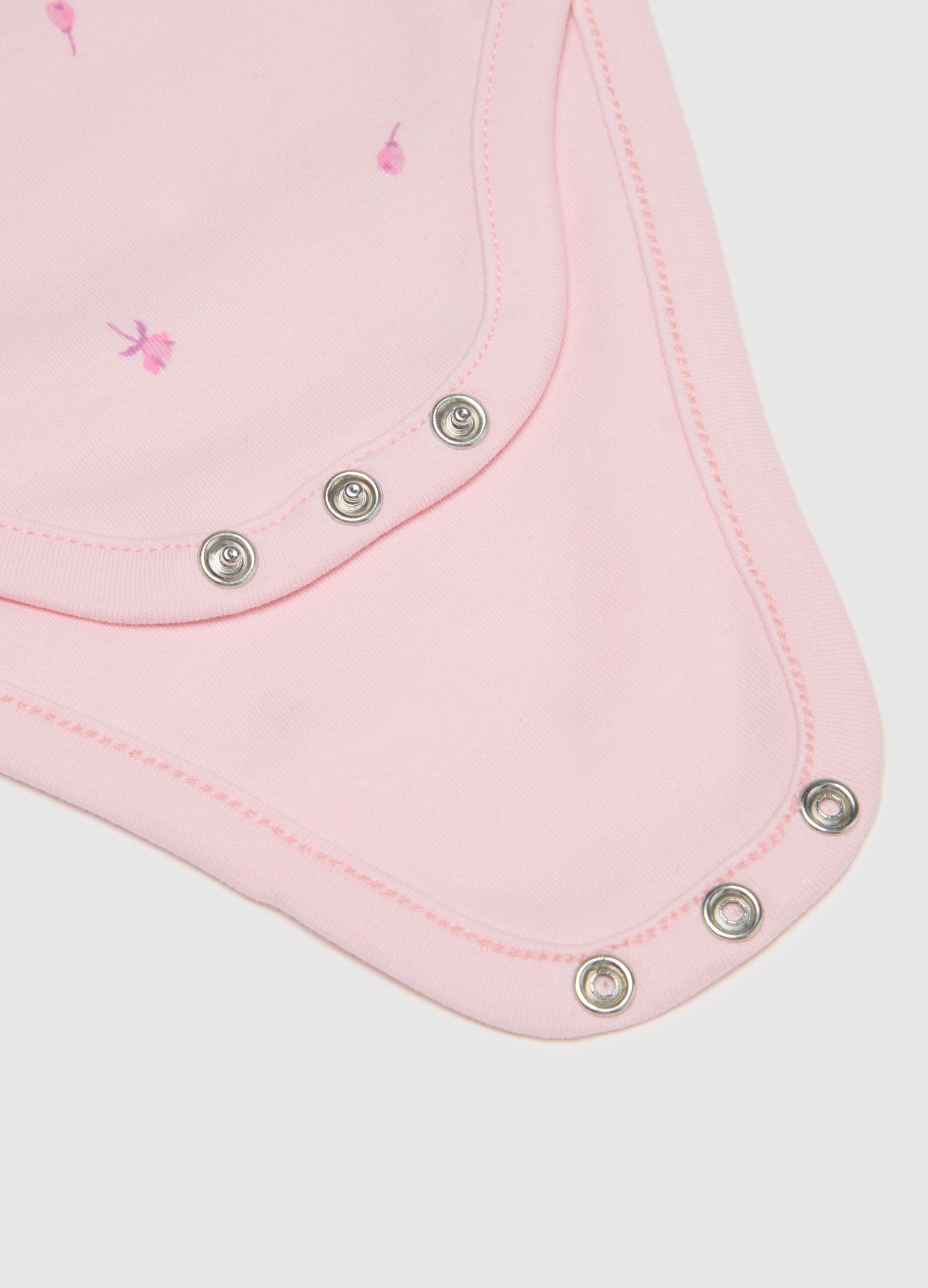Tripack of pure cotton multicolor baby bodysuits