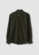 Camicia verde in flanella di puro cotone regular fit_1